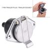AUTO 7 Pin Trailer Plug Universal Wiring Connector Adapter Socket+24v n type socket+trailer connector+trailer lights socket