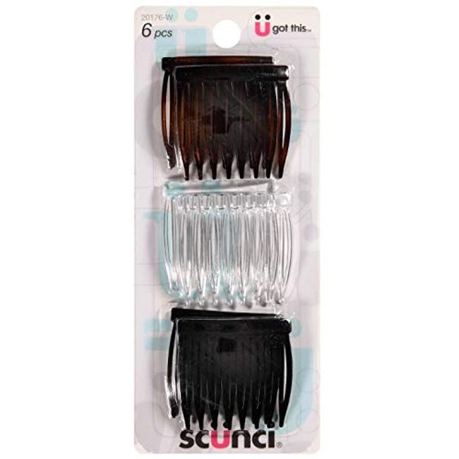 Scunci 4CM Small Side Combs, 6 pcs