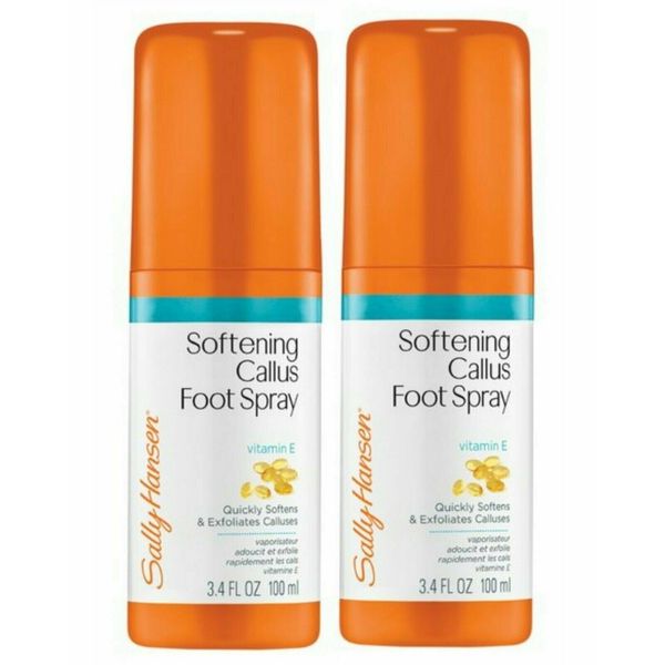 (Pack 2) Sally Hansen Pedicure Collection, Callus Softening Foot Spray, 3.4 oz.