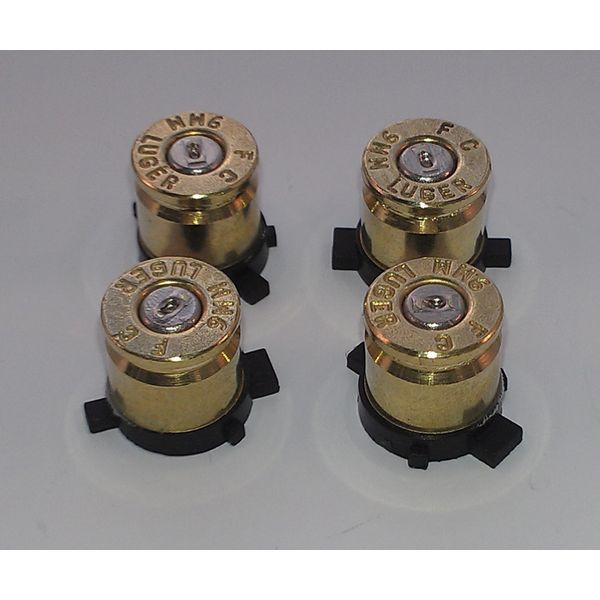 Sony PS3 Replacement Brass Bullet Controller Action Buttons - PS3 Bullet Mods Hand Made for ConsolesandGadgets ®