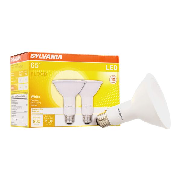 Sylvania 79280 Non-Dimmable LED Light Bulb, 9 W, 120 V, 800 lumens, 3000 K, CRI 82, 3-3/4 in Dia x 4.47 in L