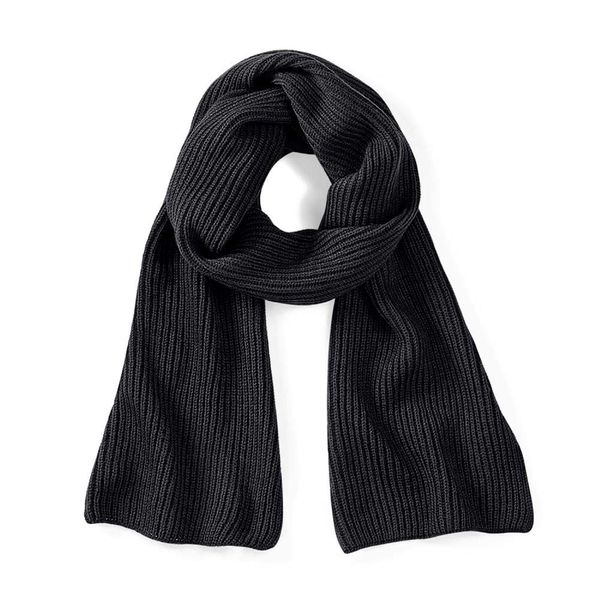 Beechfield Unisex B469 Metro Knitted schal, Schwarz, Einheitsgröße