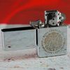 All Things Personalised Coronation Lighter with Official Emblem - Silver Iron Classic Lighter