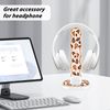 DiyGody Leopard Pattern Headphone Stand, Compatible with Various Headphones, Multifunctional, Sturdy Acrylic Design, Desk Accessory