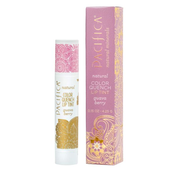 Pacifica Beauty Color Quench Natural Lip Tint, Guava Berry, Vegan & Cruelty Free, 0.15 Oz