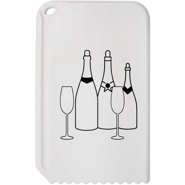 Azeeda 'Champagne & Glasses' Plastic Ice Scraper (IC00039380)