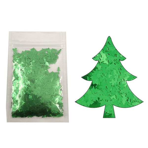 1 Pack 10g Green Plant Flower Tree Plum Bosom Tree Christmas Tree Nail Decoration Shape Sequins Nail Supplies Holiday Gift Decoration Figure Model Decoration DIY Handmade Decoration Accessories Xtree