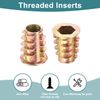 Sourcing Map 100Pcs Zinc Alloy M8 Hex Flange Nut Threaded Inserts