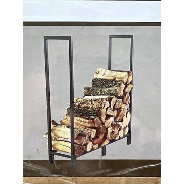 Heavy Duty Metal Log Rack Outdoor 4 Foot Wood Storage Firewood Holder Indoor