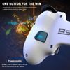 Joso D10 Phone Game Controller For iPhone/Android/Pc/Switch With Hall Effect Joysticks/Hall Trigger Play COD, Genshin Impact Android Game Controller Support Cloud Gaming/PS Remote Play White
