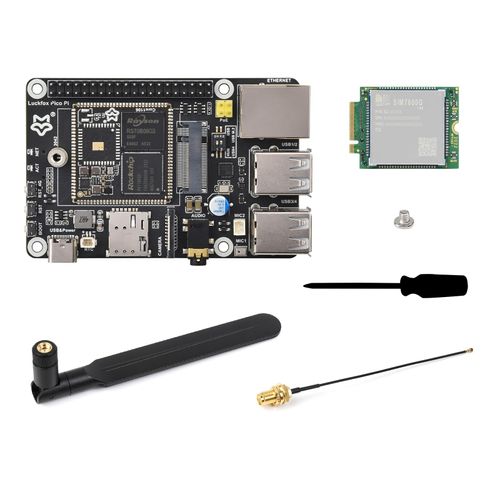 Waveshare Luckfox Pico Pi Linux Micro Dev Board,Core1106, 8GB eMMC, Intelligent Encoding Support, Built-in ISP3.2, Up to 5MP Image Processing, with 4G Module, RV1106G3