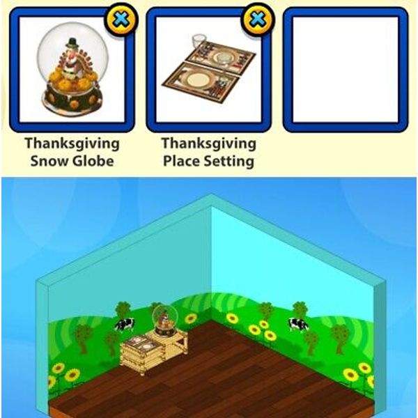 2018 Webkinz 2-pc THANKSGIVING Gift: Thanksgiving Snow Globe & Place Setting