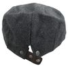 Atano Mens Adjustable Herringbone Flat Cap Blue Grey