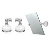 CRL MP6208 Porcelain and Chrome Mirror Pivots Pair