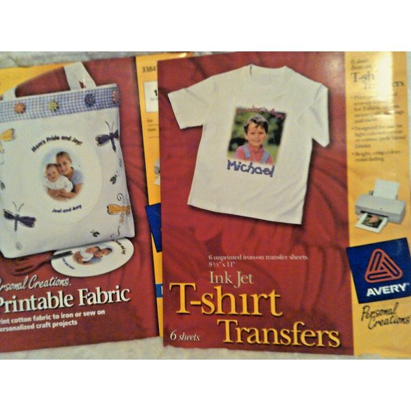 Ink Jet T Shirt Transfers 6  and Printable Fabric 5 , unopened