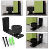 Adjustable Floor Guide Wall/Door Bottom Guide Sliding Barn Door Hardware Black 2PC