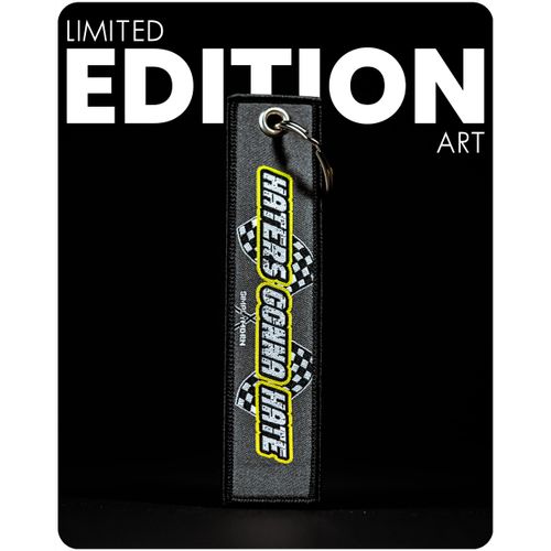 SIMPLYMDRN Embroidered Keychain Premium Quality Key Tag for Motorcycle, Car, Scooter, ATV, UTV, Cars and Gifts [Haters Gonna Hate Black]