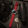 Archer Watch Straps - Canvas Quick Release Watch Bands (Carmine Red, 22mm)