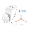 50 Pcs Clothes Hanger Connector Hooks, Space Saving Clothes Hook Multi-Layer Stackable Hanger for Wardrobe Cabinets Clothes Organiser, White