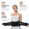 NeoTech Care Adjustable Double Pull Lumbar Brace/Lower Back Belt (Black, Size S)