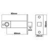 Codelock Replacement Tubular Latch 60mm Chrome