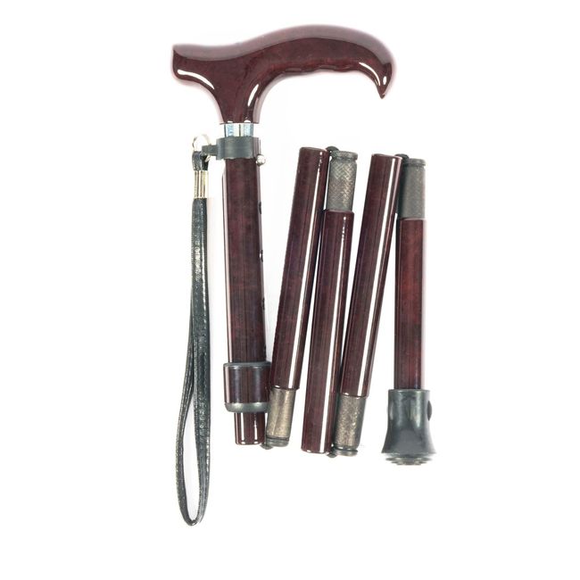 Ultra Lightweight 6.7 oz (190 g), All Carbon Compact 8.7 inches (22 cm), Folding Telescopic Cane (For Short People)/Dark Wine PC14