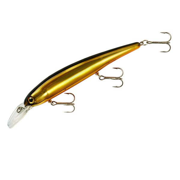 BANDIT LURES Walleye Shallow Minnow Jerkbait Fishing Lure, Fishing Accessories, Dives ro 12-feet Deep, Gold Black Back, 4.5 Inch, 5/8 Ounce, (BDTWBS162)