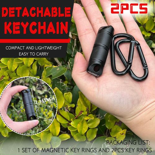 ULIBERMAGNET Magnetic Hooks,2PCS Quick Release Strong Magnetic Keychain for Car Keys, Rotatable Detachable Magnet Key Holder for Flashlights USB Pants Purse Belt