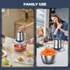 2L Electric Food Processor Stainless Steel Chopper Kitchen Meat Grinder 8 Cups