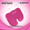 Pink Memory Foam Seat Cushion Back, Sciatica & Tailbone Relief for Chair & Car