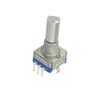 Encoder, 11 mm, 20 pulses, button, 6 mm metal axle, standing