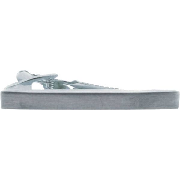 David Van Hagen Mens Brushed Tie Bar - Silver