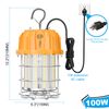100W LED Temporary Work Light 5000K Construction High Bay Work Lamp 15000 Lumens
