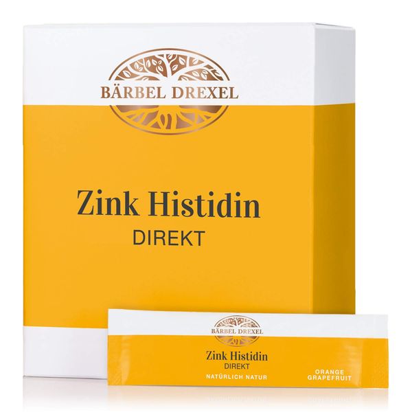 BÄRBEL DREXEL® Zink Histidin Direkt Sticks mit Vitamin C (30 Stk x 2g), 100% Vegane Herstellung Deutschland Immunsystem stärken mit Zink Histidin und Vitamin C