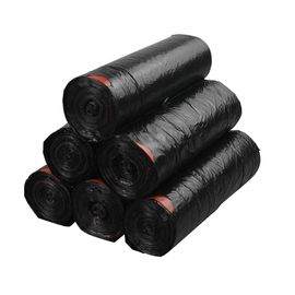 Begale 3 Gallon Drawstring Trash Bags, Black, 110 Counts/ 3 Rolls