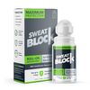 SweatBlock Clinical Strength Antiperspirant Roll-On Protection for Men & Women - Hyperhidrosis Aid to Stop Excessive Sweating - Up to 7 Days of Reliable Sweat Control per Use - Unscented - 1.2 fl oz