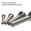 LESOLEIL Countersink Chamfer Deburring Drill Bit Set, 4 Pcs Titanium Coated Countersink Metal Deburring Drill Bits Tool for DIY Wool Metal Plastic Silver