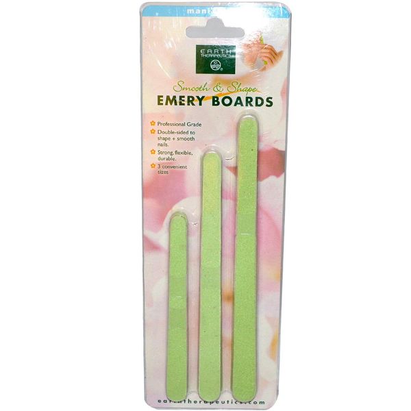 Earth Therapeutics Smooth and Shape Emery Boards, 15 Count