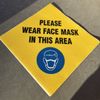 (50) Face Mask Floor Signs 12” 86046