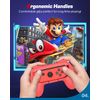 MoKo Grip for Nintendo Switch OLED Model Joycon & Switch Joy-Con, [2-Pack] Ergonomic Hand Grip Controller Handle Kit Compatible with Nintendo Switch/Switch OLED 2021 Joy Cons Controllers, Red and Blue