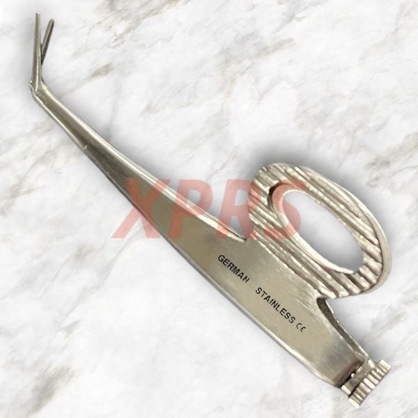 Set of 2 Barraquer Iris Scissors, 2-1/4", Angled 7mm Blades Blunt Points