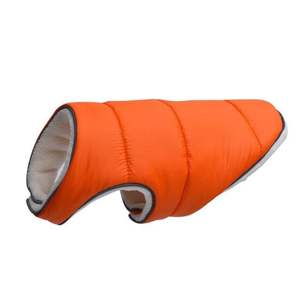 Cozycanine Reflective Winter Dog Jacket: Warm Fleece Pet Coat For Small, Medium, And Large Dogs - Orange / Xs