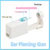 Self Ear Piercing Kits – 4 Pack Disposable Self Ear Piercing Gun, Ear Pearcings Kit with 3mm Silver Black Gold Ball Earring Studs,Safety Ear Piercing Gun Kit Tool (Black)