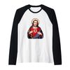 Sacred Heart of Jesus Christ Raglan, black, S