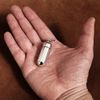 Aluminum Capsule Case (Silver Medium Size) Mini Size Small Silver Trinket Pill Case Waterproof Case Keychain Handcraft