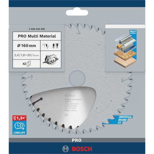 Bosch 2608640503 160 X 2.4 X 20/42 Multi Material Circular Saw Blade