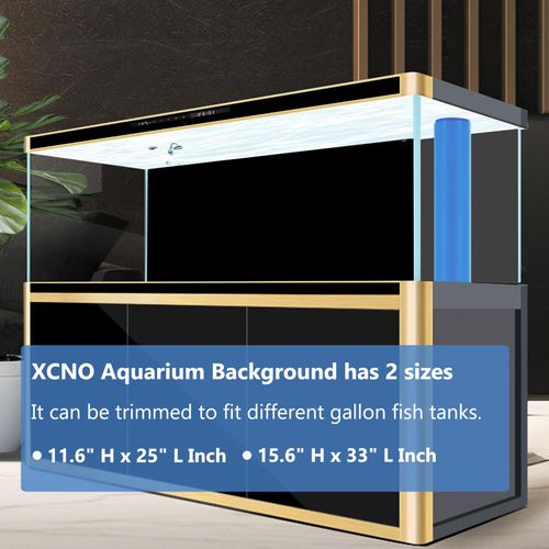 XCNO Blue Black Aquarium Background Poster Fish Tank Background Wallpaper Aquarium Backdrop Double-Sided Fish Tank Decorations Paper 12"x 33"