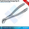 Dental Oral Tooth Forceps Fig 73 For Lower Molar With Luxating Root Elevator Set