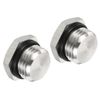 PATIKIL M16x1.5 Male Plug, 1 Pack Waterproof Dustproof 304 Stainless Steel Thread Hex Head Socket Solid Pipe Fitting with Sealing Rubber Ring