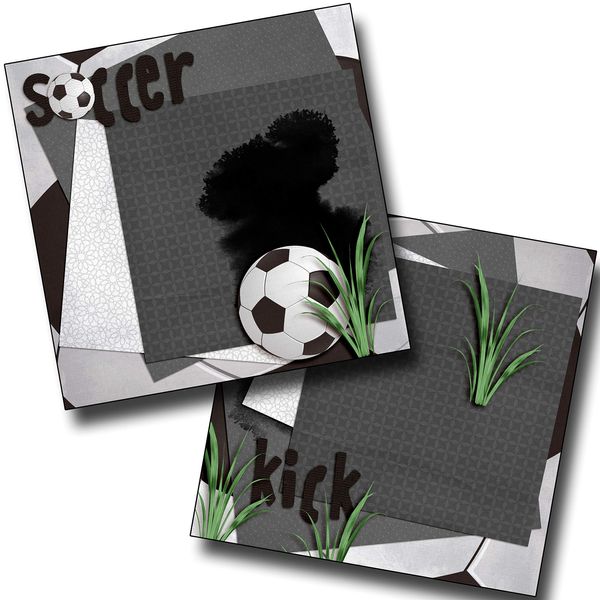Soccer Kick NPM - Premade Scrapbook Pages - EZ Layout 4509